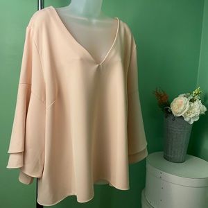 Lane Bryant soft pink, bell sleeves size 22/24
